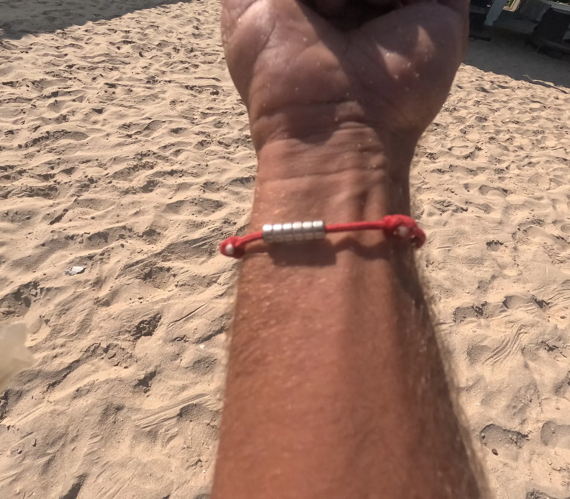Wearable tracker prototype on a wrist