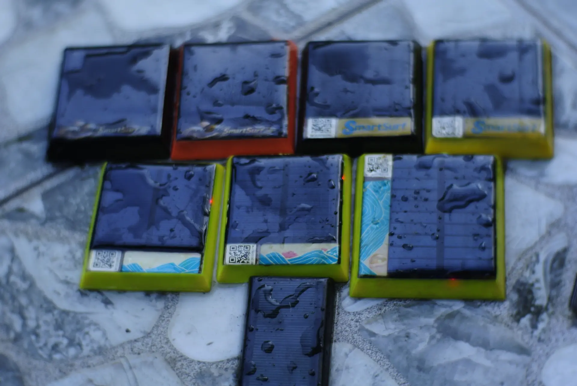 Several wet SmartSurf tracker generations